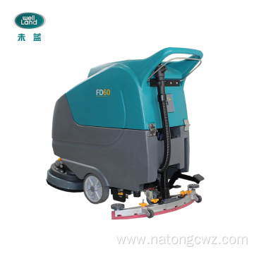 Battery power walk behind floor scrubber machine